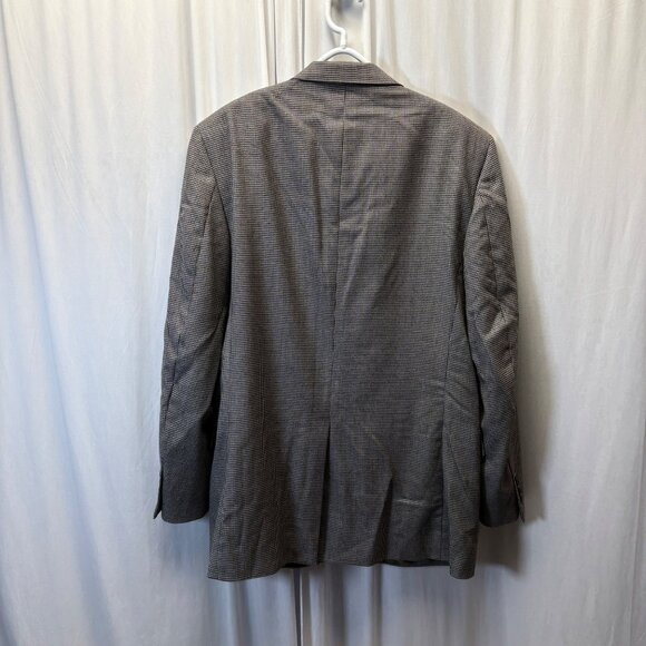JoS A Bank Signature Mens Suit Jacket Sz 42L Wool Gray Charcoal Check Sport Coat - Picture 2 of 8